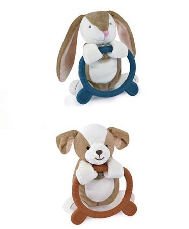 Doudou et Compagnie Paris Doudou Plyšová hračka s kousátkem HOULAHOP 1 ks králíček