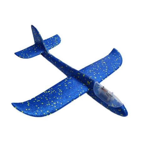 KIK Plachtařské letadlo z polystyrenu 8LED 48x47cm není modré KX7956_1