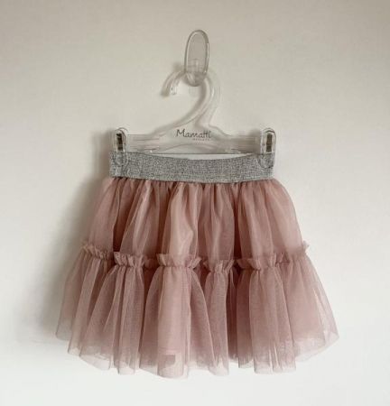 Kojenecká tylová sukně, Mamatti, Puntík - světle ružová, 68-74 (6-9m)