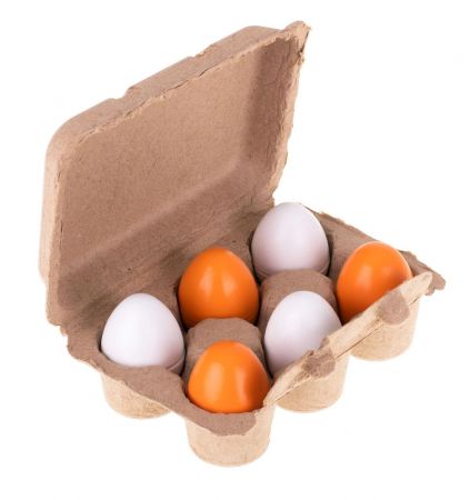 KIK Hrací vajíčka odnímatelné dřevěné žloutky KX7273