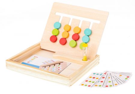KIK Dřevěná vzdělávací hračka zápas barvy box KX7203