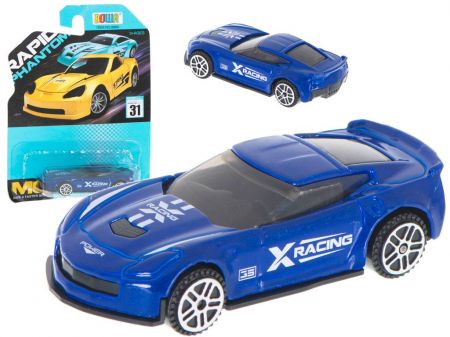 KIK Kovové závodní auto modré 7,5 cm KX5586_3