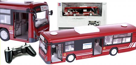 KIK RC autobus na dálkové ovládání s dveřmi červený KX9563_1