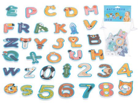 KIK Pěnová hračka do koupele s písmeny a čísly KX5659