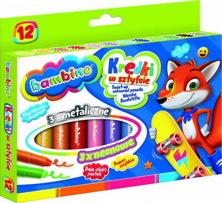 KIK BAMBINO Stick Crayons 12 barev KX5480