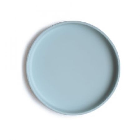 Mushie silikonový talíř s přísavkou Classic Powder Blue