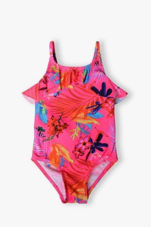 Minoti Plavky dívčí jednodílné, Minoti, 14swim13, Květy růžové Vel. 110/116