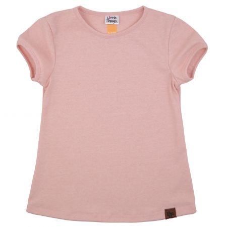 růžové tričko z recyklované bavlny - 5-7 let