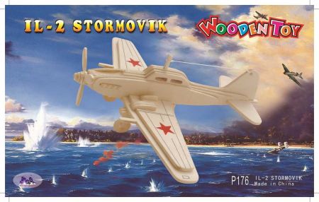 Woodcraft construction kit | Woodcraft Dřevěné 3D puzzle letadlo IL2 DS10838788