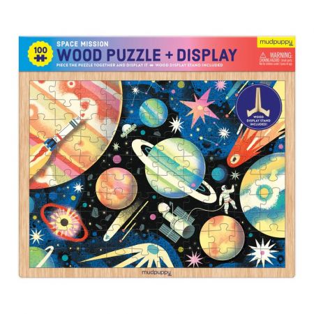 Mudpuppy Dřevěné puzzle Vesmírná mise 100 dílků DS81548322