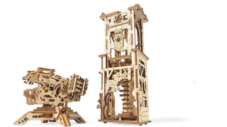 Ugears 3D dřevěné mechanické puzzle Věž Archballista DS61760220