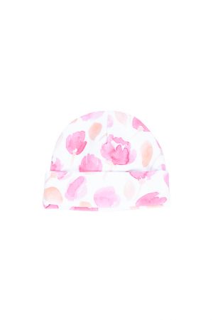 enie baby Dětská čepice s ohybem 16-18m Pink Leaves