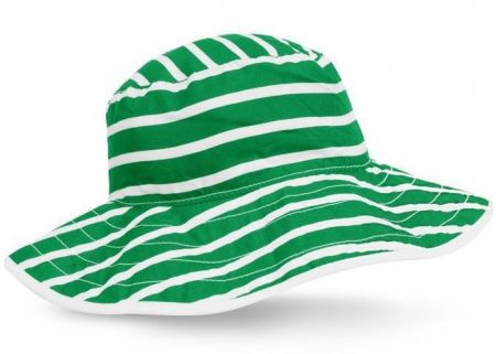 Babybanz Dětský klobouček s UV BABY Striped oboustranný Zelený