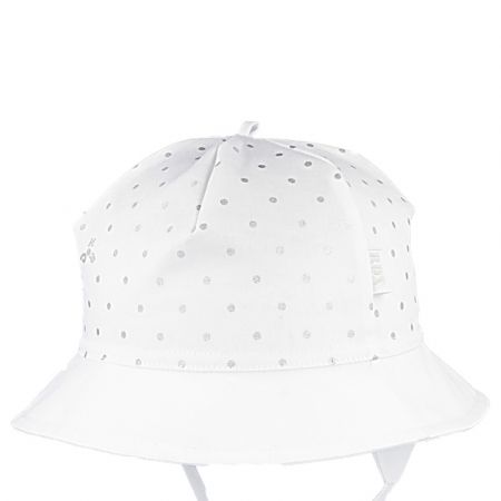 RDX Dívčí vázací klobouk tečky Bílá Vel. 48