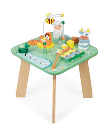 Janod dřevěný motorický stolek s aktivitami J05327 Nejlepší hračky