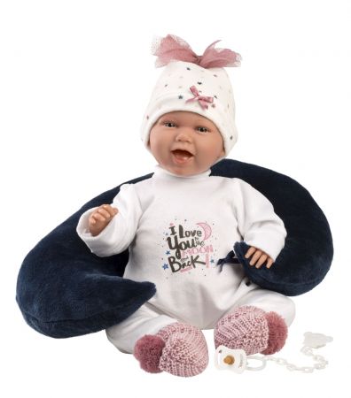 RAPPA | Llorens 74050 NEW BORN- realistická panenka miminko se zvuky a měkkým látkovým tělem-42 cm DS96866040