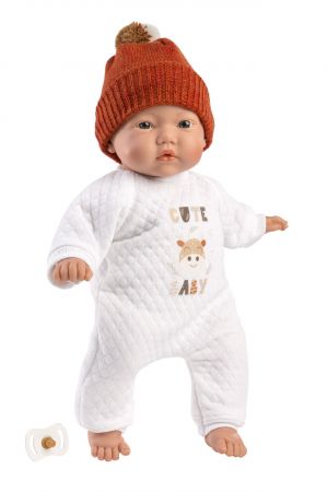 RAPPA | Llorens 63304 LITTLE BABY - realistická panenka miminko s měkkým látkovým tělem - 32 cm DS46116584