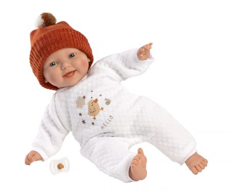 RAPPA | Llorens 63303 LITTLE BABY - realistická panenka miminko s měkkým látkovým tělem - 32 cm DS52086694