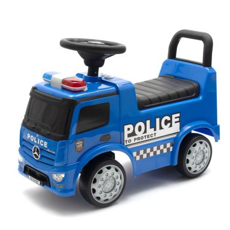 BABY MIX Dětské odrážedlo se zvukem Mercedes Baby Mix POLICE modré