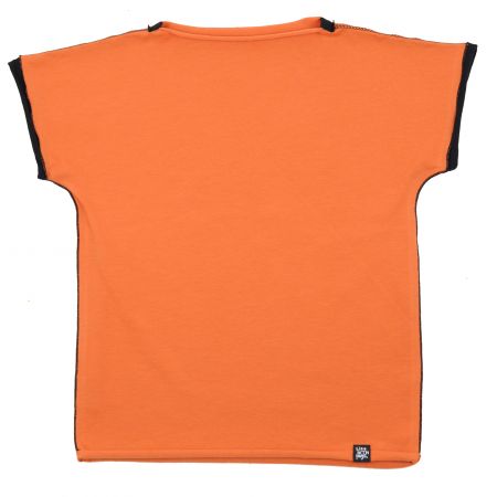 oranžové bavlněné tričko s krátkým rukávem - 7-9 let