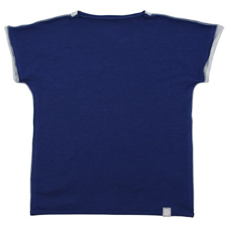 tmavě modré bavlněné triko s krátkým rukávem - 9-11 let