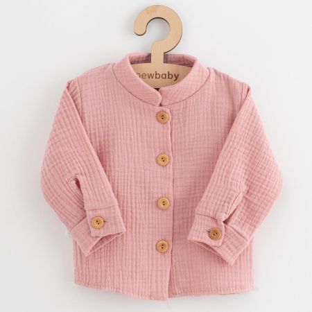 Kojenecká mušelínová košile New Baby Soft dress růžová Růžová 56 (0-3m)