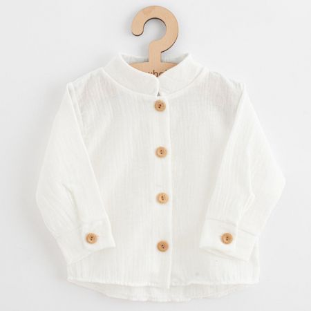 Kojenecká mušelínová košile New Baby Soft dress béžová Béžová 86 (12-18m)