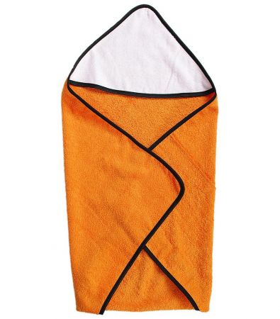 Kaarsgaren Osuška s kapucí oranžová černý lem