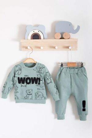 Tepláková souprava WOW, zelená | Dětské a kojenecké oblečení Velikost: 86