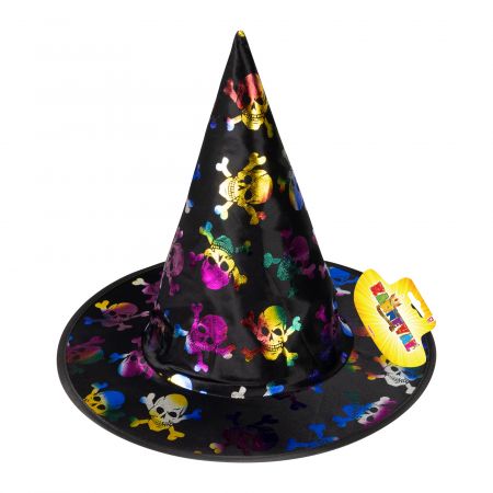 RAPPA | Dětský čarodějnický klobouk s lebkami DS23542919