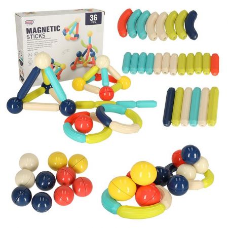 KIK Magnetické kostky pro malé děti 36el. box KX4887