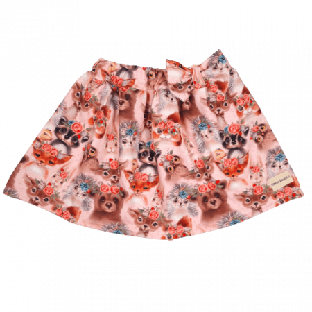 Dětská sukně s mašlí - zvířátka holčičky