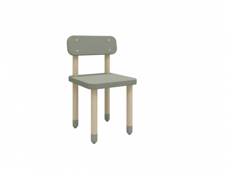 Flexa dřevěná židle s opěradlem pro děti světle zelená Dots 8210059132 Masivní dub