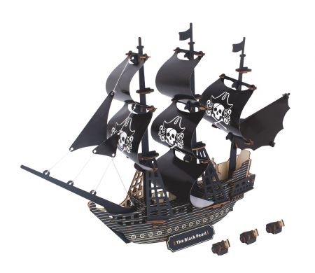 Woodcraft construction kit | Woodcraft Dřevěné 3D puzzle Pirátská loď Černá perla DS34330018