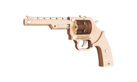 Woodcraft construction kit | Woodcraft Dřevěné 3D puzzle Zbraň na gumičky Revolver DS45313321