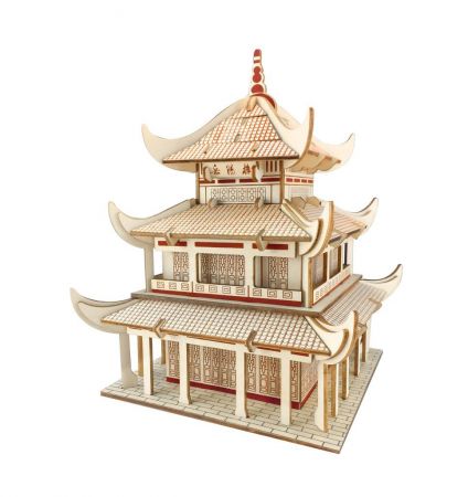 Woodcraft construction kit Woodcraft Dřevěné 3D puzzle Yueyang Tower