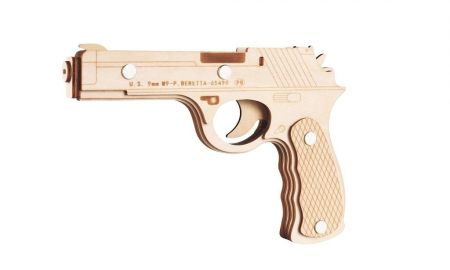 Woodcraft construction kit Woodcraft Dřevěné 3D puzzle Beretta M9