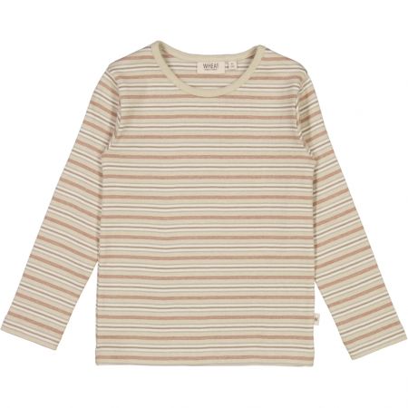 Wheat dětské tričko s dlouhým rukávem 2151 - dusty stripe Velikost: 98 Biobavlna