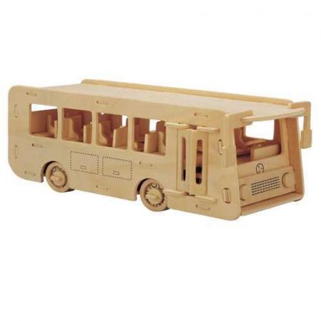 Woodcraft construction kit Woodcraft Dřevěné 3D puzzle autobus