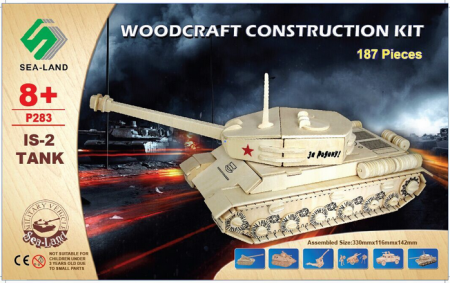 Woodcraft construction kit Woodcraft Dřevěné 3D puzzle tank IS 2