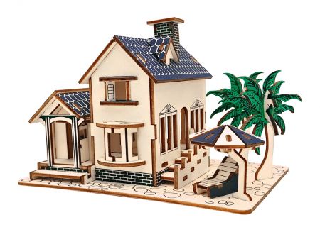 Woodcraft construction kit | Woodcraft Dřevěné 3D puzzle Dům na pláži DS87579471