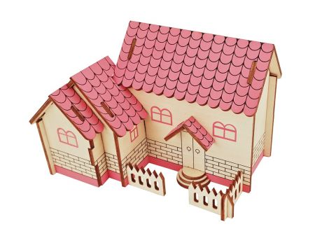 Woodcraft construction kit | Woodcraft Dřevěné 3D puzzle Fialový dům DS98617074