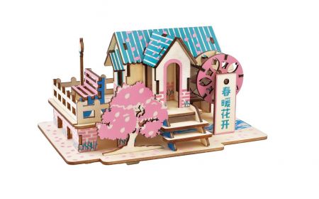 Woodcraft construction kit | Woodcraft Dřevěné 3D puzzle Jarní dům DS15005044