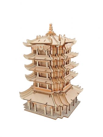 Woodcraft construction kit | Woodcraft Dřevěné 3D puzzle Yellow Crane Tower DS83003770