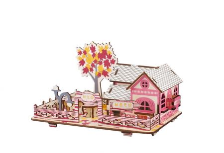 Woodcraft construction kit Woodcraft Dřevěné 3D puzzle Podzimní dům