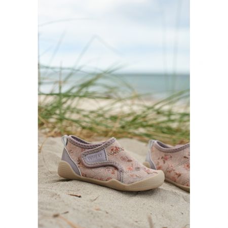 Wheat dětské plážové boty Shawn Beach 422 - purple poppy flowers Velikost: 25 Neopren