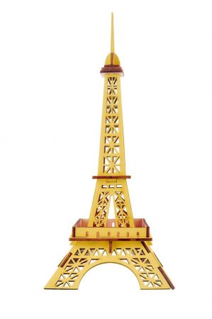 Woodcraft construction kit | Woodcraft Dřevěné 3D puzzle Eiffelova věž žlutá DS83500377