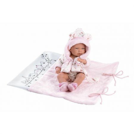 Llorens New Born holčička 73898 - Realistická panenka s celovinylovým tělem 40 cm