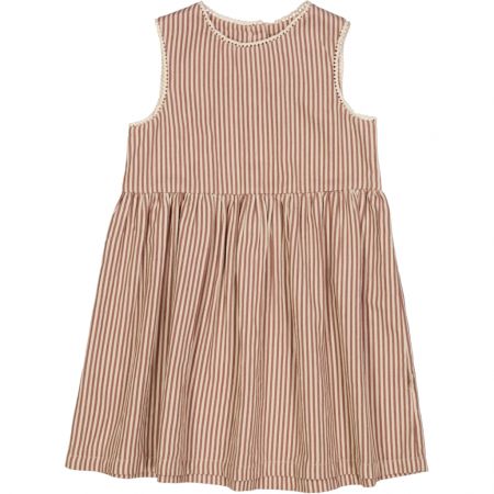 Wheat dívčí šaty bez rukávů Kirsten 1204 - vintage stripe Velikost: 98 Biobavlna