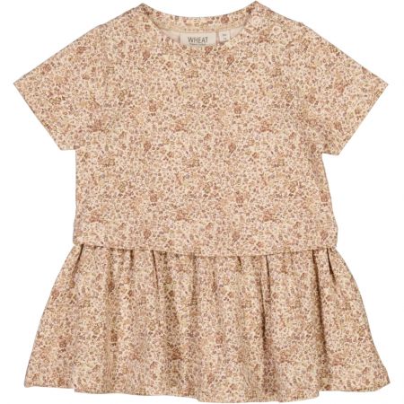Wheat kojenecké šaty s krátkým rukávem Adea 5557 - rose flowers Velikost: 86 Bavlna